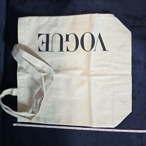Vogue White Canvas Tote Bag